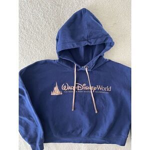 Disney Navy Blue Hoodie with Light Pink Walt Disney World Logo
